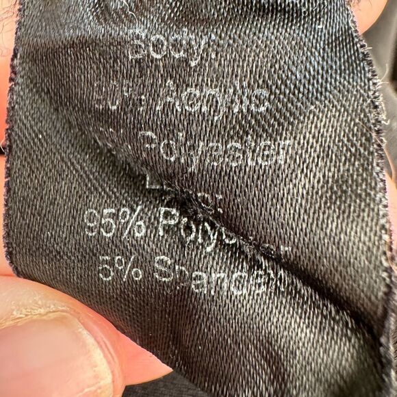 Misook Chevron Sleeveless Acrylic Knit Sheath Dress Size Large Blue Black - Picture 4 of 6